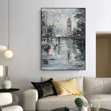 Artworks in 150 Subjects Painting - Paris street scene 04 urban cityscape